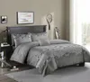 American Style Bedding Sets Tampa de edredão Conjunto de camas de folha cinza Passagem de travesseiro único Queen King Quilt Cover sem preenchimento1363491