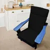 Pillow High Back Patio Chair S Stretch Fleece Seat & Armrest Comfrotable Relaxing Sofa Waist Massager