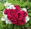 Lin Man New 8cm Artificial Flowers Flannel Roses Clannel Head Coremercoration Wedding Rose Букет 10pcs3359091