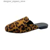 Slippers Leopard Femmes Flats Mules Chaussures printemps 2024 Fad Slingback Slippers Designer New Flip Womens Casual Walking Zapatos Bless