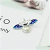 Paramètres de bijoux S925 SIER PEARL PENDANT MONTS Collier Accessoires DIY ENAMEL BAT DROP livraison DHB24