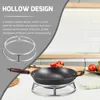 Kitchen Storage Pot Rack Heat-proof Round Stand Wok Stainless Steel Holder Metallic Line