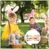 Autres fournitures de fête de fête Fime de Pâques Frame Chick Egg Bunny Happy Po Props Booth Glass Kid