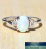 Design de mode Blanc White Fire Opal Ring Bijoux Femmes Silver Color Zircon Anneaux Factory Expert Qualité Dernier style Original STA765462418241