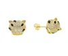 Stud European et United States Style Orees Moucles d'oreilles Leopard Head Animal Metal Jewelry for Women14321162