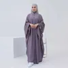 Этническая одежда 2023 Новый мусульманин для женщин Абая Кимоно Элегантный платье Хиджаб Турция Кафтан Ислам Одежда