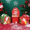 Gift Wrap 24Pcs/Lot Christmas Apple Box With Handle Portable Boxes For Packaging Candy Cookies Chocolate Xmas S