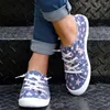 Casual Shoes Star Print Sports Frauen Schnürung Canvas Athletic Gehen atmable Sneakers Modeschuhe