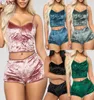 Femmes039s vêtements de sommeil sexy womens 2pcs lingerie velvet v cou pyjamas set chemise shorts vêtements de nuit plus taille9056887