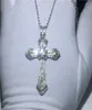 Vecalon Big Cross Pendant 925 Sterling Silver 5A Zircon Wedding Engagement Pendants With Necklace For Women Men Jewelry1399594