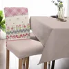 Coperchio di sedia foglie di fiori rosa pranzo copertura del sedile per sedile per spandex per la festa del banchetto della cucina del matrimonio