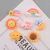 Dekorativa figurer Blendformer Söta Sun Moon Star Rainbow Harts Flat Back Scrapbook Kawai Diy Accessories 10st L41