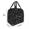 Opbergtassen Wetenschap Leraar Math Formules Lunch Bag Waterdichte koelere thermische geïsoleerde Bento Box For Women Kids School Food Tote