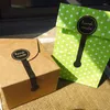 Enveloppe cadeau 50pcs "Mabé à main" Boîte d'autocollante Black Box étiquettes d'emballage étiquette Diy