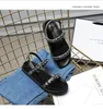 Frauen Plattform Strasssteinband Sandalen dicker Boden flacher Sommer Gladiator Mujer Kristallperlen Sandalias Femininas A C.