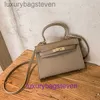 Высококачественная ручная работа Kelyys Original Designer Bag Hremms Advanced Texture 2024 Spring и Summer New Western Style Mini с настоящим логотипом