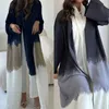 Etniska kläder Stylaktt slips färgade kimono öppen abaya för kvinnlig kappa cardigan mantel dubai islamiska kläder lösa täckning turkiska klänningar outwear t240510lrus