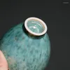 Bicchieri di pavone in forno verde cambio domestico kung-fu maestro set di tazze di tè accessori individuali in porcellana ceramica