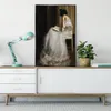 Vintage French Canvas Wall Art Famous Artwork Woman Reading Portrait Oil Painting Dark Academia Aesthetic Print 19th Century Antique Poster Retro Gallery Decor