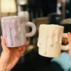 Tazze per la glassa perla sollievo tazza in ceramica con cucchiaio caffè creativo uffice bevande bevande drinkware coppie