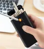 Boîte à cigarette de capacité 20pcs avec briquet électronique USB pour le support de cigarette étanche à cigarette mince plasma plus léger T200113713395