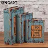 Fake Book Storage Box Living Room Accessories Office Decoratie boekenkast Retro Organisator Fake boekenkast Wood Book Box A578 240510