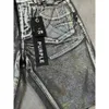 Jeans roxos Designer curto jeans masculino calça jeans calça de calço de hip-hop shorts casuais shorts casuais lenght jeans roupas 29-40 jeans de jeans de tamanho alto 510