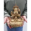 Figurines décoratines Tibet Tibet Bouddha Statue Gilding Culte à quatre bras Avalokitesvara Bidhisattva Guanyin Protection de la famille