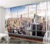 Tapeten Wellyu Custom großes Mural Mural 3D Tapete Stereo York Moderne Fenstersofa Bett Schlafzimmer Wohnzimmer Hintergrund