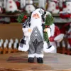 Figurines décoratives Santa Claus miniature autonome Free Plastic Desktop Decor Multi-style Figure pour le salon