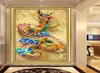 Taille personnalisée 3d papier peint de salon porche mural mural 3d dragon sculpture photo canapé-cotation