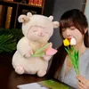 枕25/40cmかわいい羊とチューリップのぬいぐるみ人形ぬいぐるみ動物ギフトガールフレンド2024母の日