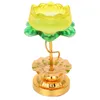 Candele da 1 pc squisito supporto per lampada al burro in metallo Casa di loto (colore assortito)