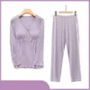 Ammande långärmad topp bh moderskapskläder baby kläder sommar tunna pajamas kvinnor gravida kvinnor 240428