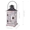 Portabandini a candela 2 pacchetto decorativo supporto per lanterna in legno stile rustico per tavolo decorazione per parete del mantello superiore