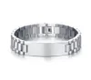 Fashion Mens Armband Rostfritt stål Made Scratch Resistant ID Armband för män Armband Pulsera Jewelr9361831