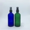 Storage Bottles Travel Bottle 100ml Amber Blue Green Transparent Frosted Glass With Sprayer 100cc Perfume Spray 240pcs