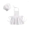 Clothing Sets Children Front Apron And Chef Hat Kid Boys Girls Kitchen Child Craft Kids