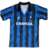 1991/92 Atalanta Retro Caniggia Stromberg Paulino Camisetas de Futbol Kits Kits Soccer Jersey Thailandia Shirt di calcio di qualità