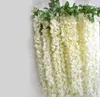 Flores decorativas de 180 cm de comprimento elegante artificial floresta de seda wisteria videira rattan garland diy para peças centrais de casamento decorações em casa