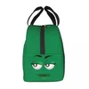 Bolsas de armazenamento Cartoon Chocolate Green Candy Faces Saco de lancheira Caixa de isolamento térmico à prova d'água para mulheres Crianças de piquenique comida