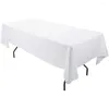 Table Cloth 6 Foot Rectangle Tablecloth Washable Polyester White Party Banquet Wedding Cloths For Events