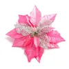 Fleurs décoratives 10pcs chrismas artificiel de Noël de Noël pour la maison de bricolage DIY Decoration Gift 25cm Fake Flower Supplies y30