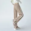 Женские брюки модные корейские универсальные тонколосированные ширины женские женщины с высокой талией.