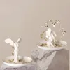 Kaarsenhouders bruiloftdecoraties keramische Europese witte wierookhouder kerstdekoracje do domu vintage decoratieve jd50zt