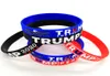 Trump Silicone bracelet 3 couleurs Donald Trump Bracelets de soutien en caoutchouc Make America Great Bangles Party Favor 1200pcs OOA8152685549