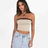 Damen -T -Shirt Sexy Tees New Y2K Frauen Top mit einem BH -exponierten Nabel, schlanker Fit, einem Tanktop mit kontrastierenden Farben, sexy würzigem Mädchen -Top, Sommertops