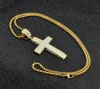 Religion Gold Color Freed Out Paving Paving Cz Collar de acero inoxidable Pendantes Collares Joyas Wome3005186