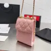 Sac à bandoulière de créateur de cuir de luxe avec crampon en réseau en diamant classique et sac de téléphone à balle dorée new laser mini Fash Woig pour femmes