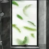 Window Stickers Glue-free Detachable Privacy Glass Frosted Sticker Hazy Leaf Pattern Door Film Sun Blocking Tint